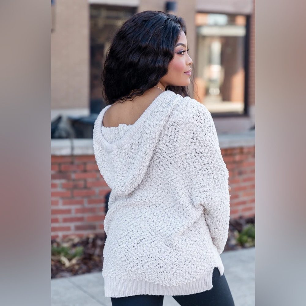 Knit Popcorn Hoodie